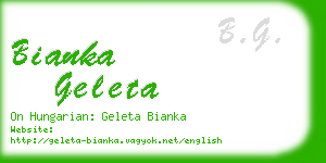 bianka geleta business card